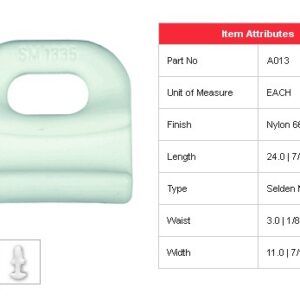 COULISSEAU PLASTIQUE PROFILE 11MM