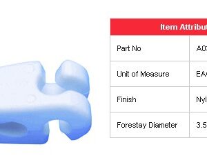 MOUSQUETON PLASTIQUE 1-4 DE TOUR POUR GUINDANT DE FOC PM