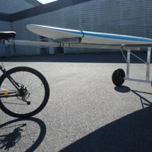 CHARIOT ALU PORTE FLOTTEUR - ACCROCHE DERRIERE UN VELO