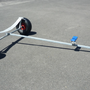 CHARIOT EN ACIER GALVANISE POUR DERIVEUR LOURD - GROSSES ROUES 7624