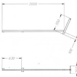 TIMON ALU POUR CHARIOT CATA - 317XT entraxe 63 cm