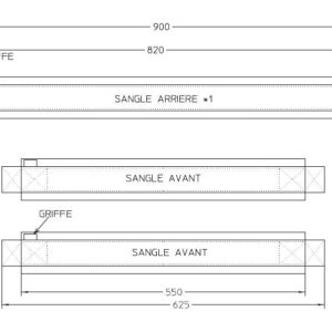 SANGLES DE RAPPEL REMBOURREES PICO SPORT -JEU DE 3