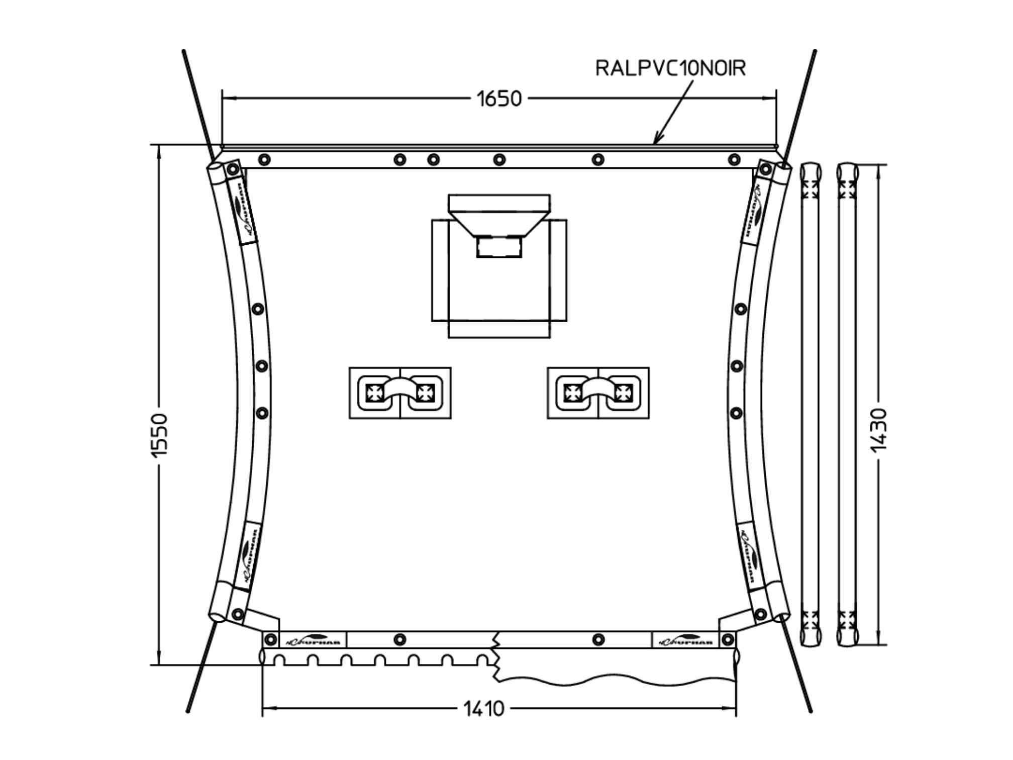 Plan trampoline Hobie Cat Advance